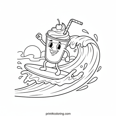 The Radical Ripple Milkshake Ride - free printable coloring page