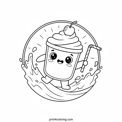 Speedy Swirl's Milk Wave Adventure - free printable coloring page