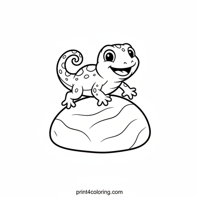 Speedy Sunny Lizard Climb - free printable coloring page