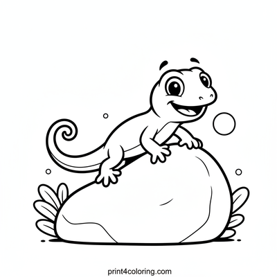 Sunny Scampers: The Speedy Rock Lizard