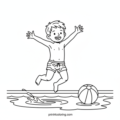 Ready, Set, Splash! - free printable coloring page