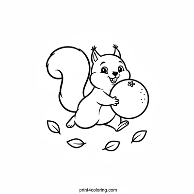 Squeaky's Big Orange Hug - free printable coloring page