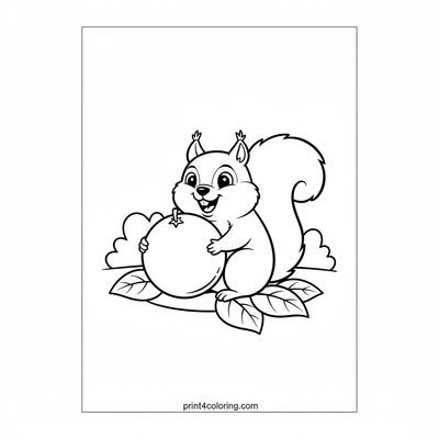 Squeaky's Big Orange Hug - free printable coloring page