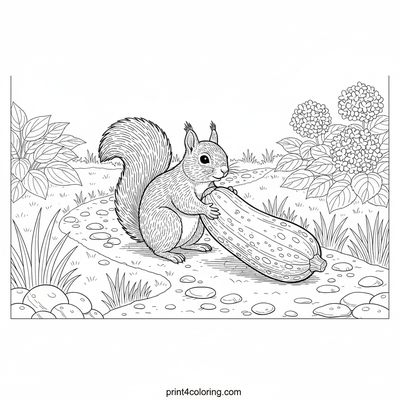 The Zucchini Challenger - free printable coloring page