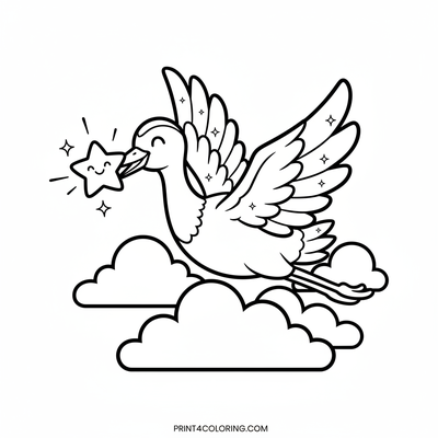 Mystical Star Crane's Cloud Journey