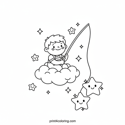 Dreamy Cloud Fisher's Starry Catch