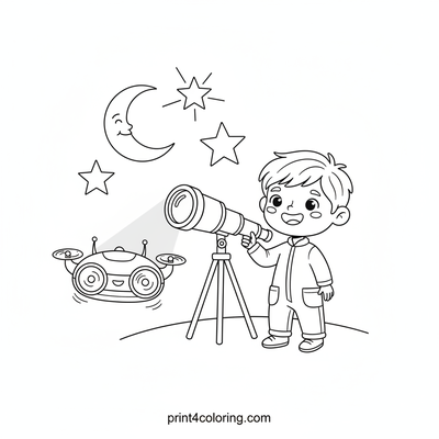 Starlight Guide Drone - free printable coloring page