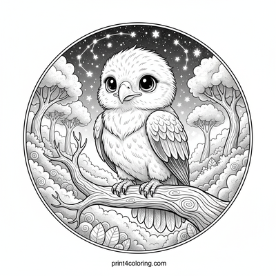 Celestial Forest Eagle's Night Watch