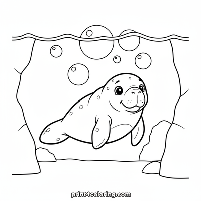 Dreamy Manatee Stargazer