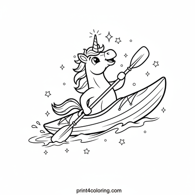 Unicorn's Starry Kayak Dream