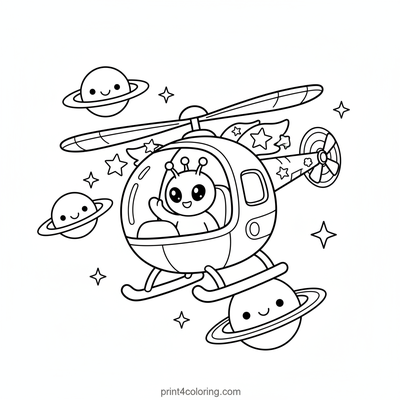 Star-Hopper Space Rescue Adventure - free printable coloring page