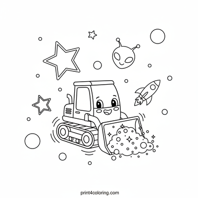 Stardust Bulldozer's Cosmic Constellations - free printable coloring page