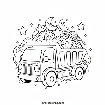 Dump Truck coloring pages preview