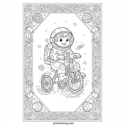 Tricycle coloring pages preview