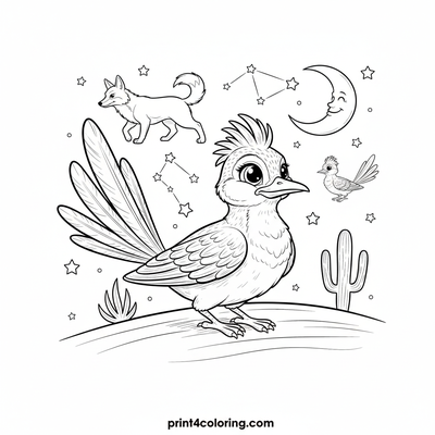 Starlight Sentinel Roadrunner: Desert Night's Watch