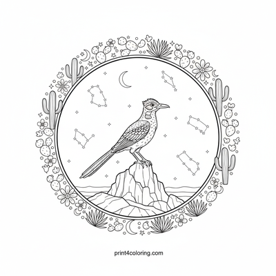 Roadrunner coloring pages preview