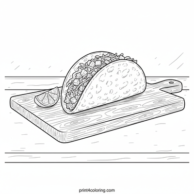 The Perfect Taco Masterpiece - free printable coloring page