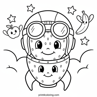 Berry Blast-Off Adventure! - free printable coloring page