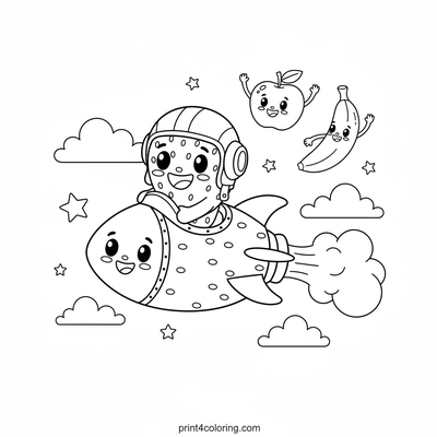 Berry Blast-Off Adventure! - free printable coloring page