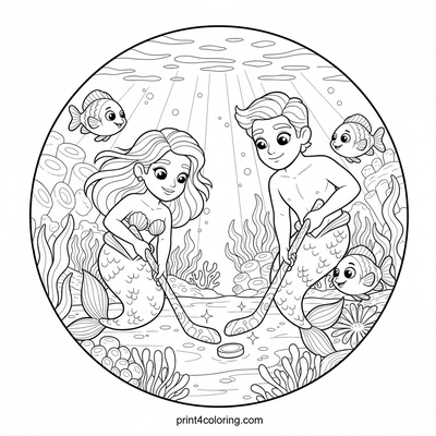 Mermaid Hockey Underwater Spectacle