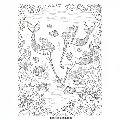 Hockey coloring pages preview