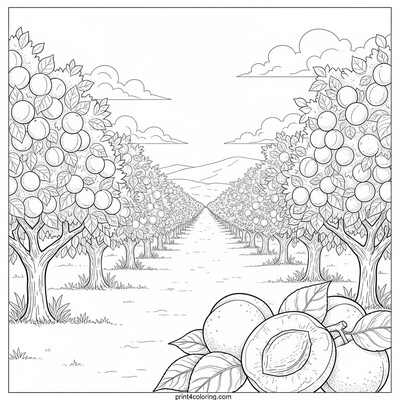 Bountiful Sunny Apricot Orchard