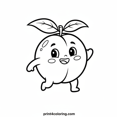 Happy Nectarine's Sunny Day - free printable coloring page