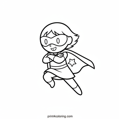 Super Buttercup's Mighty Playtime Stance - free printable coloring page