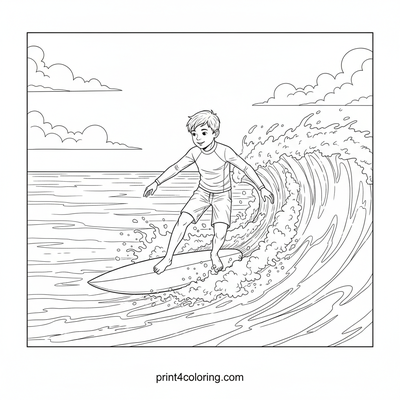 Epic Wave Rider - free printable coloring page