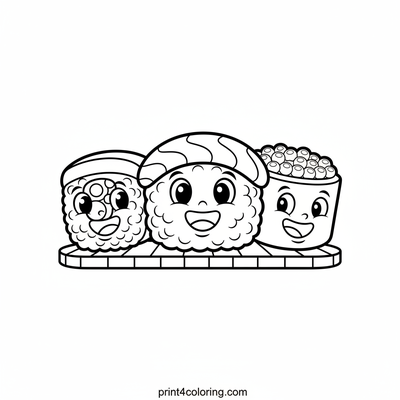 Sushi Speedsters: A Conveyor Belt Race! - free printable coloring page