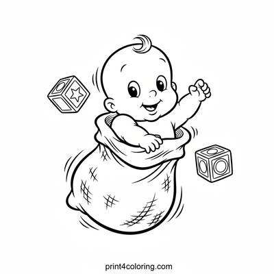 Swee'Pea's Snuggly Sack Surprise! - free printable coloring page