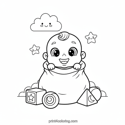 Swee'Pea's Sweet Dreams Sack Nap - free printable coloring page