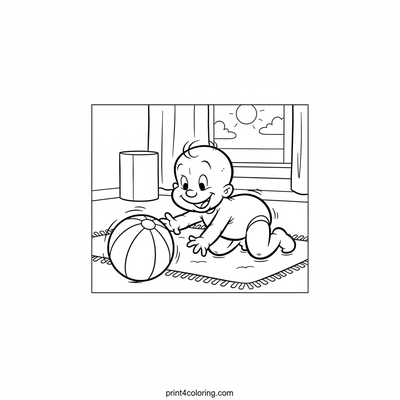 Swee'Pea's Big Crawl Race! - free printable coloring page