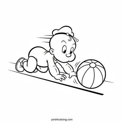 Swee'Pea's Speedy Adventure - free printable coloring page