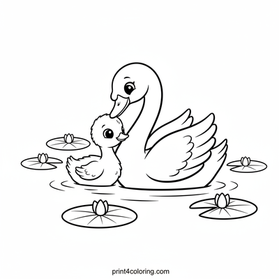 Sweet Swan Pond Embrace