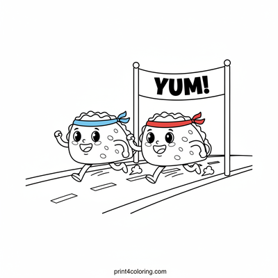 Taco Dash to Delicious Victory! - free printable coloring page