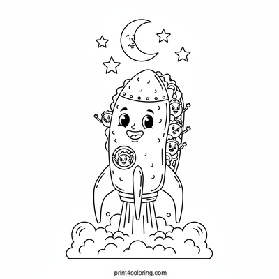The Great Taco Moon Mission! - free printable coloring page