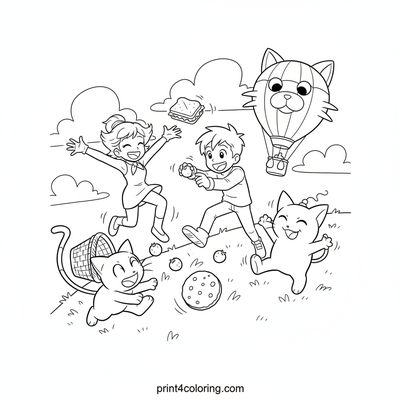 Team Rocket's Sunny Picnic Adventure - free printable coloring page