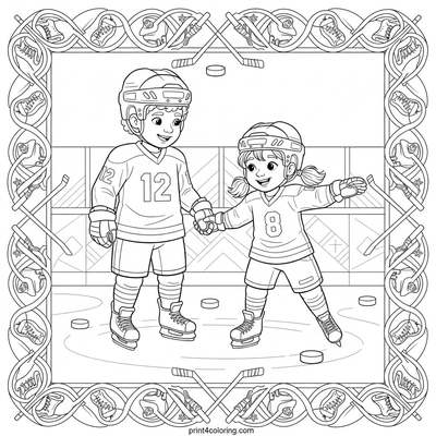 Ice Hockey coloring pages preview