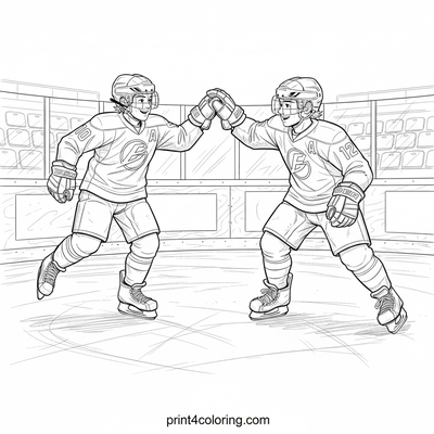 High-Five on Ice: Hockey Teamwork