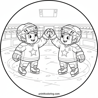 High-Five Heroes: Teamwork on Ice