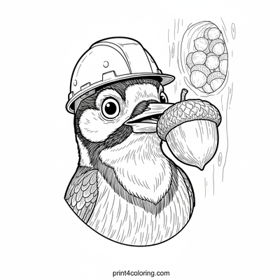 The Acorn Architect's Big Build - free printable coloring page