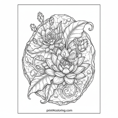 Celestial Garden: An Asteroid Bloom - free printable coloring page