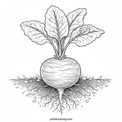 The Beet Root's Secret Garden Home - free printable coloring page