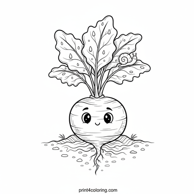 A Beet Root's Snug Garden Bed - free printable coloring page