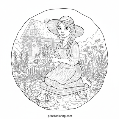 The Botanical Witch's Enchanting Herb Garden - free printable coloring page