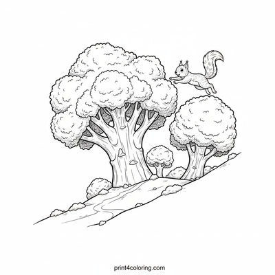 Whimsical Broccoli Forest Adventure