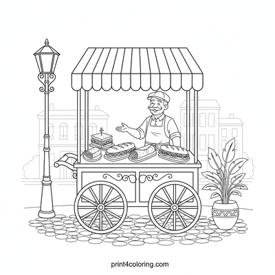 Vintage Delights: The Charming Sandwich Cart