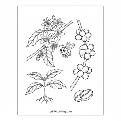 The Coffee Plant's Incredible Journey - free printable coloring page