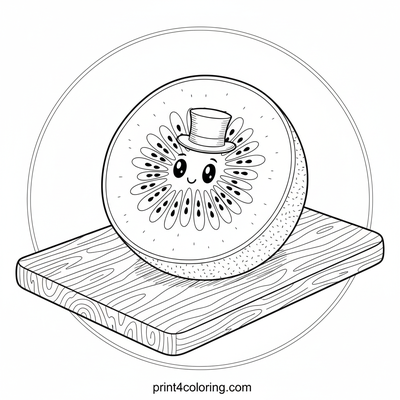 Kiwi Fruit coloring pages preview